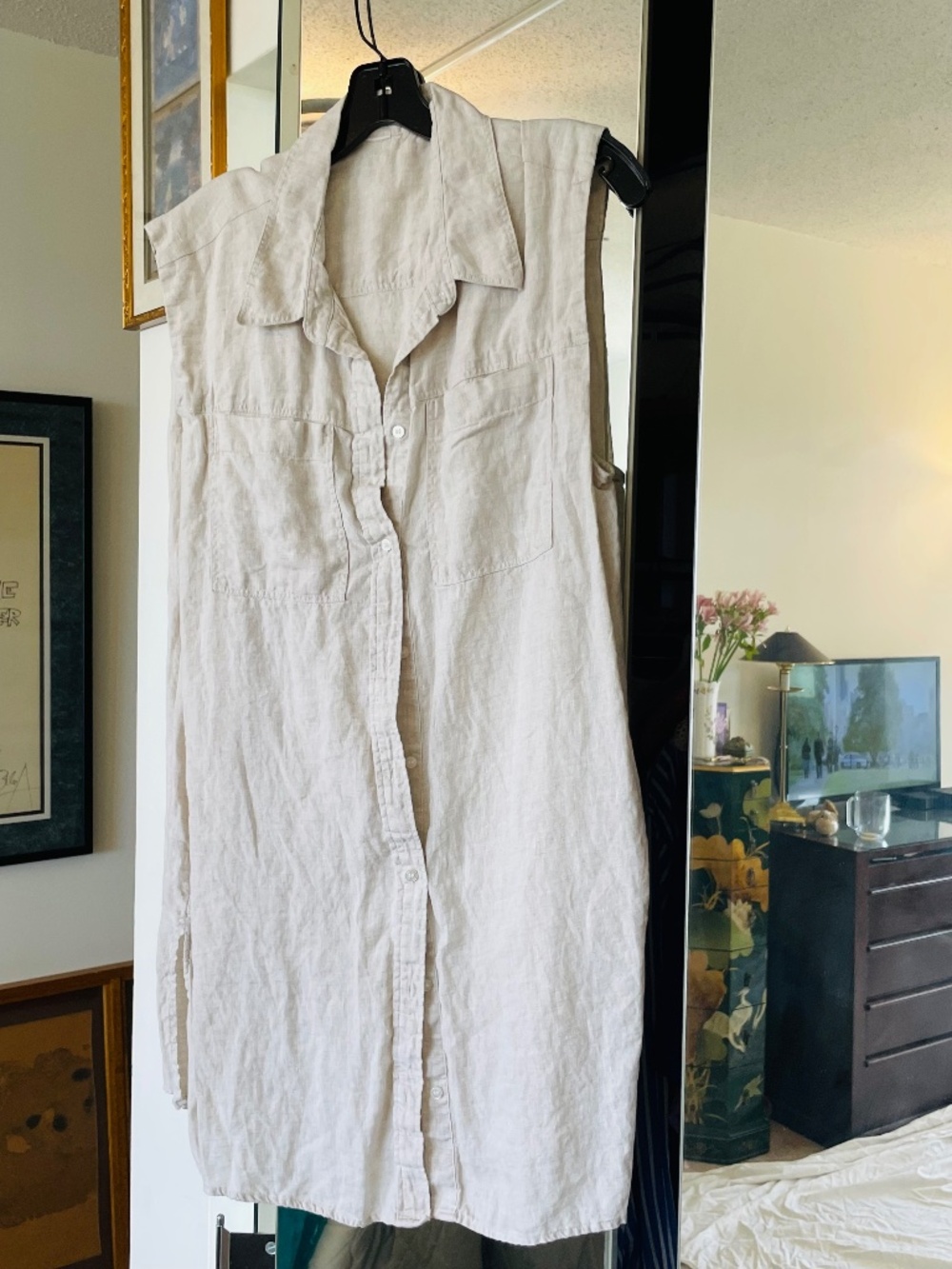 never wore linen dress/top